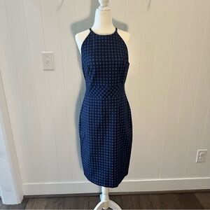Banana Republic Blue Gingham Sleeveless Dress Size 8